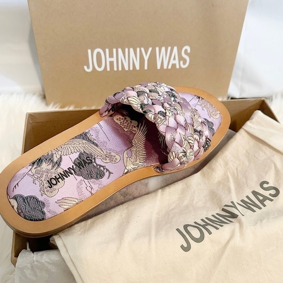 𝅺johnny Was Lilac Woven Sandals - Picture 1 of 7